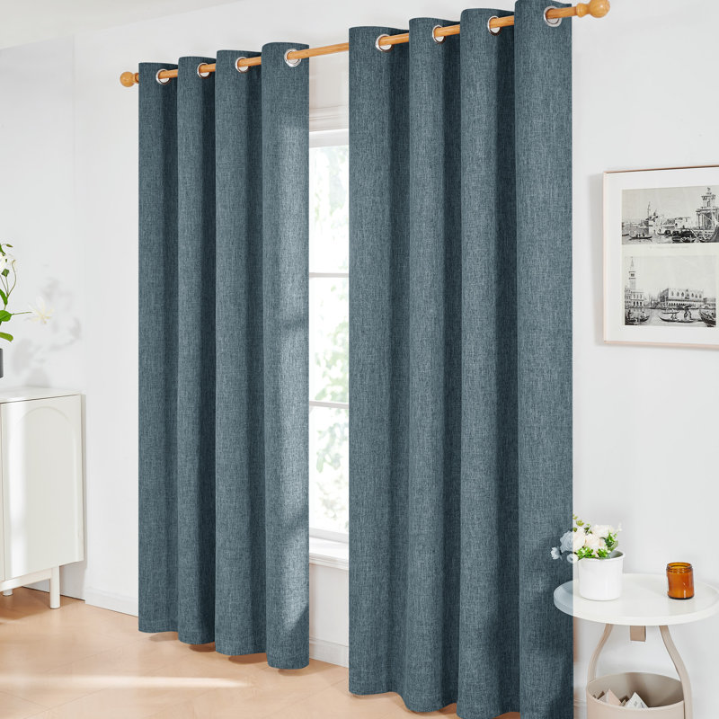 Milay Blackout Grommet Curtain Panel, 52" W x 96" L, Teal