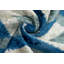 Coussin en velours à chevrons