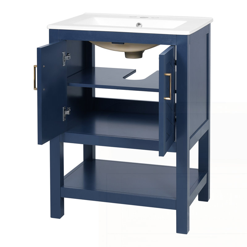 Meuble-lavabo moderne 24 po, Blue