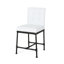 Tabouret de comptoir blanc à boutons - Bois moderne industriel l 21,2 po x P 23 po H 38,8 po (2)