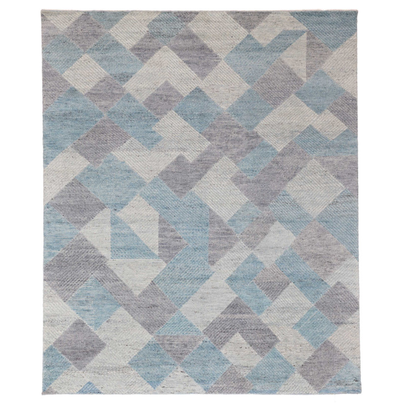Tapis bleu ciel Tangier 8 pi 3 po x 9 pi 10 po