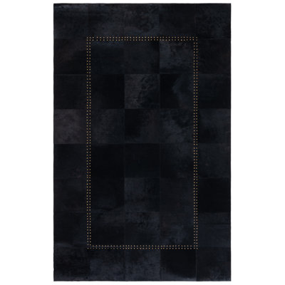 Dharia Studio Handwoven Leather Rug with Felt