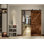 Porte de grange en bois massif DIY 3 en 1 pour chambres, espaces de rangement, placards