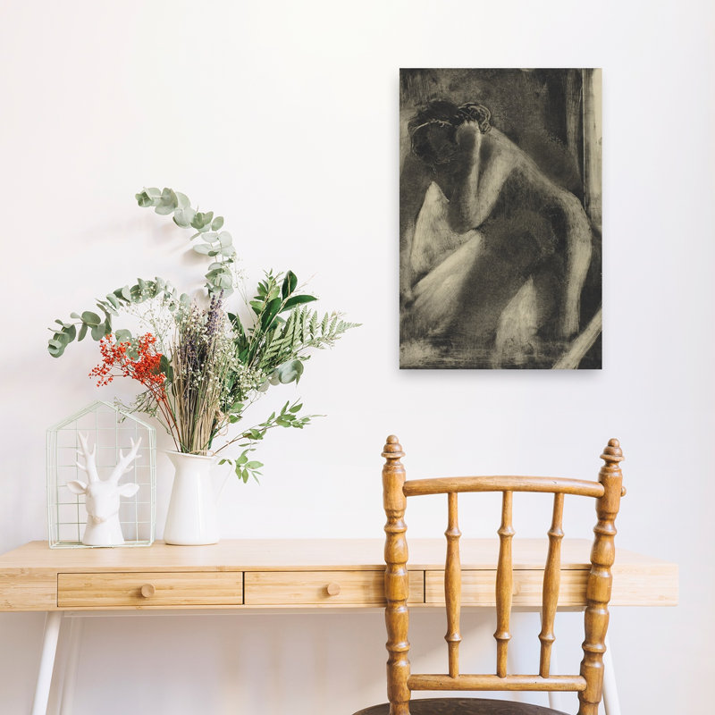Le Bain, vers 1882. Estampe d'art mural abstrait contemporain., H 24 po x l 16 po