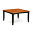 Ensemble de salle à manger 9 pièces comprenant une table carrée avec rallonge papillon et 8 chaises en bois, 137 x 137 cm, noir et cerisier-167181424-167181426-216433507