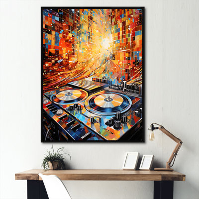 Platine vinyle multicolore Brilliance I - Art mural