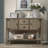 Routenberg Wood Storage Console Table with  2 Drawers and Cabinets and Bottom Shelf-643847490
