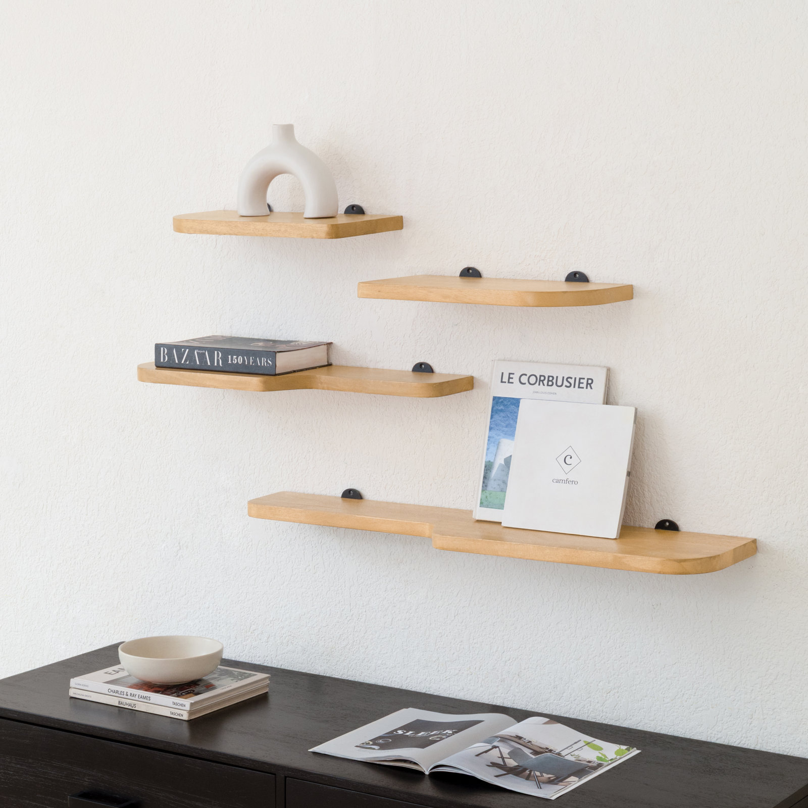 Valetta 36" Floating Shelf, Blonde Natural
