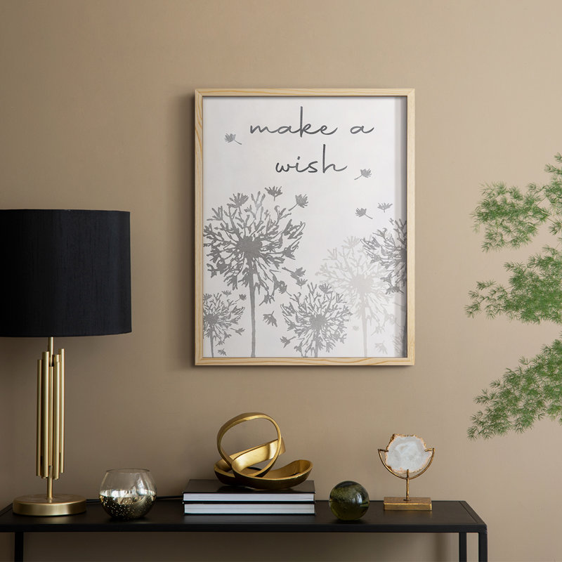 Make A Wish Framed Print - Solid Wood, Natural, 30" H x 24" W