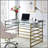 Glass Top Metal Base Writing Desk