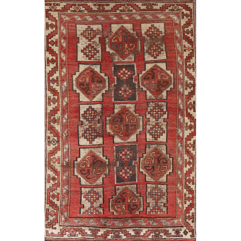 Tapis traditionnel en laine antique 4 x 7