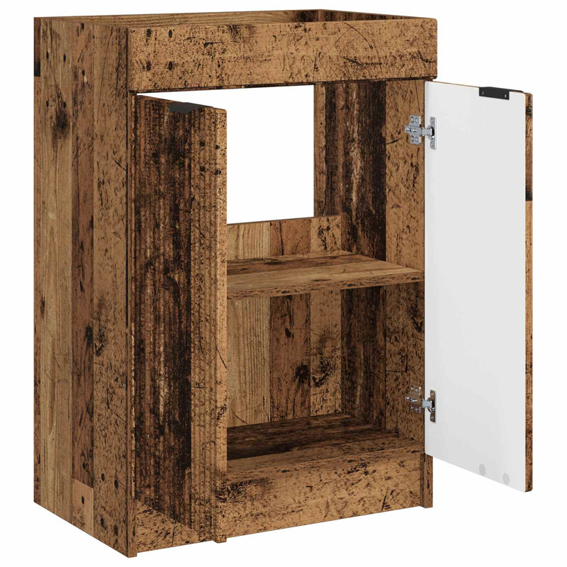 56 mm Single Double Bathroom Vanity Base, Old Wood