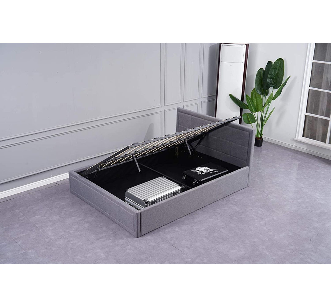 Kosy Koala Grey Ottoman Storage Bed 3Ft Single With 1 Mattress Wooden Fabric Bedroom - Image 6