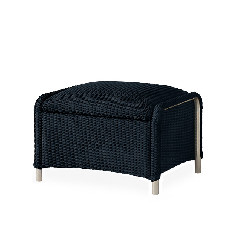Reflections Outdoor Ottoman, Ebony