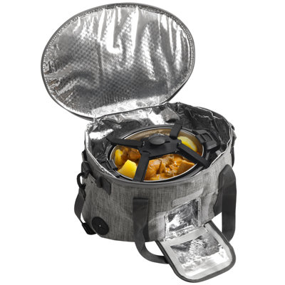 Slow Cooker Carrying Bag Fit For 6-8QT Slow Cooker, Grey