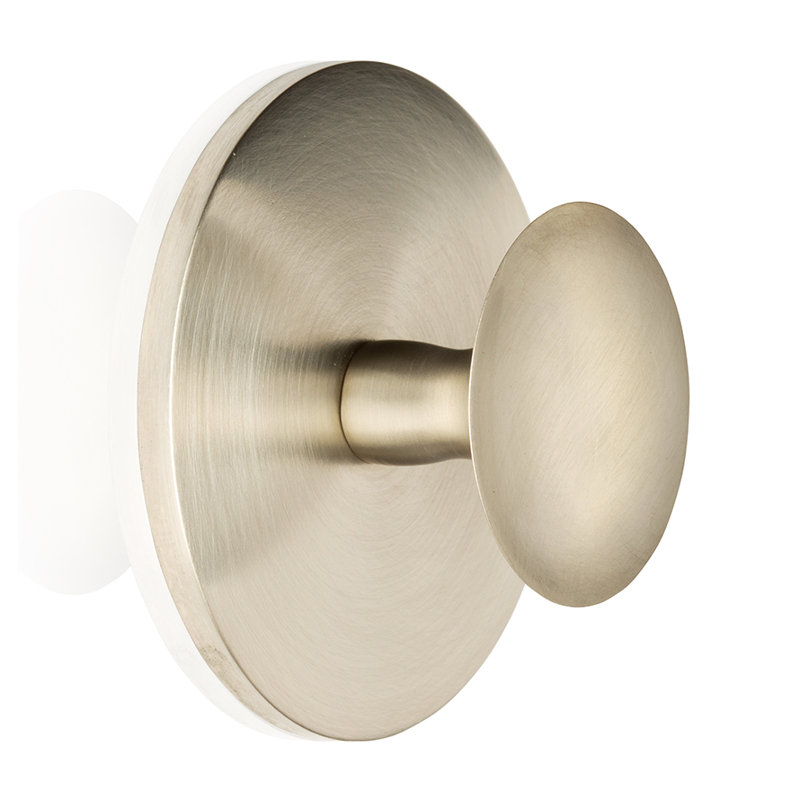 Poignée ronde 7/8" de diamètre Chelsea, Nickel brossé, H 2,17 po x l 1,25 po x P 1,25 po