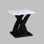 Modern Living Room 3 Table - Faux Marble Top Coffee & 2 End Tables In White And Black Contemporary Rectangular Square With Tops
