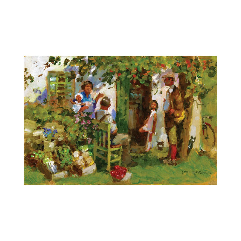 Family Gathering by John Haskins - Wrapped Canvas Painting, 20.32cm H x 30.48cm W x 1.91cm D