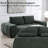 Medwin Green Linen Compressed Sofa