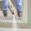 Tapis tressé intérieur / extérieur beige / bleu clair 322-1370819235