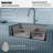 Karran Quartz 32'' X 19-1/2'' Double Bowl 60/40 Undermount Kitchen Sink Kit-50597890