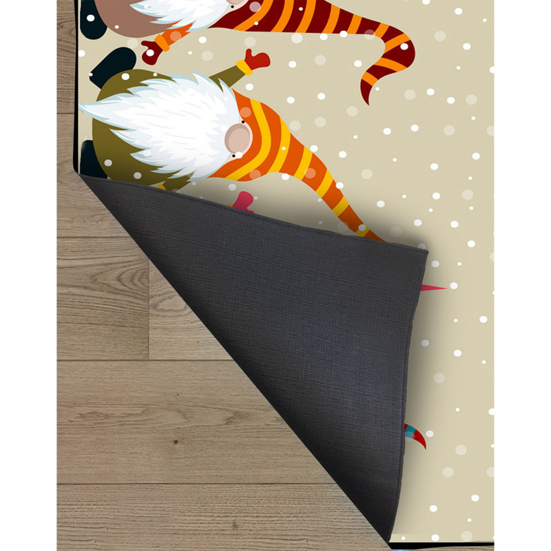 Tapis beige / orange / rose à pois en jute tissé à la machine, Rectangle 1 pi 8 po x 2 pi 7 po