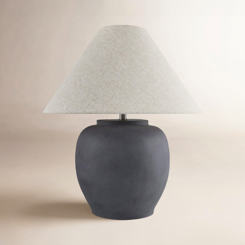 Trini Kiku Table Lamp, Wheat, Gray