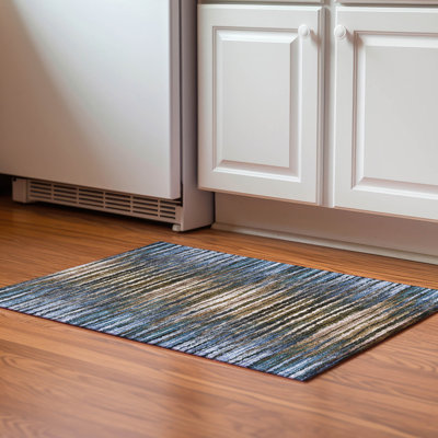 Premium Machine Washable Cerrito AMF604 Blue Rug