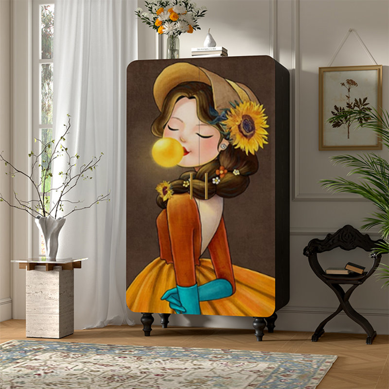 Armoire simple et moderne en bois massif