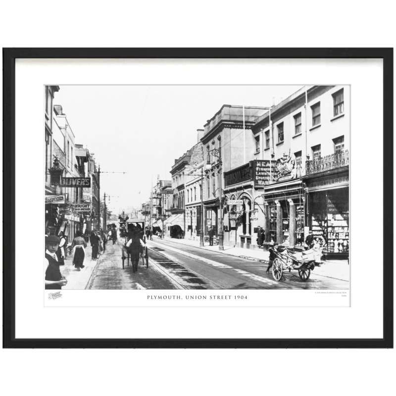 Plymouth, Union Street 1904 by Francis Frith - Single Picture Frame Print, 28cm H x 36cm W x 2.3cm D