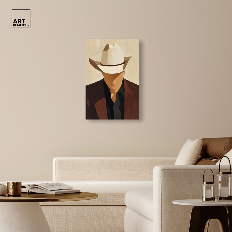 "Cowboy I", reproduction d'art sur toile par Art Remedy, 24 x 36, H 36 po x l 24 po, Toile non encadrée