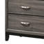 Commode 6 tiroirs avec miroir chêne gris