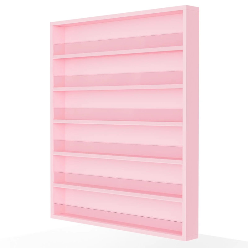 Support de rangement mural pour vernis à ongles 6 couches avec déflecteur en acrylique