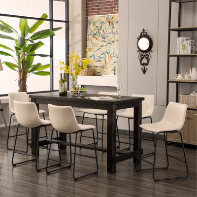 Counter Height Dining Set: Table And Chairs