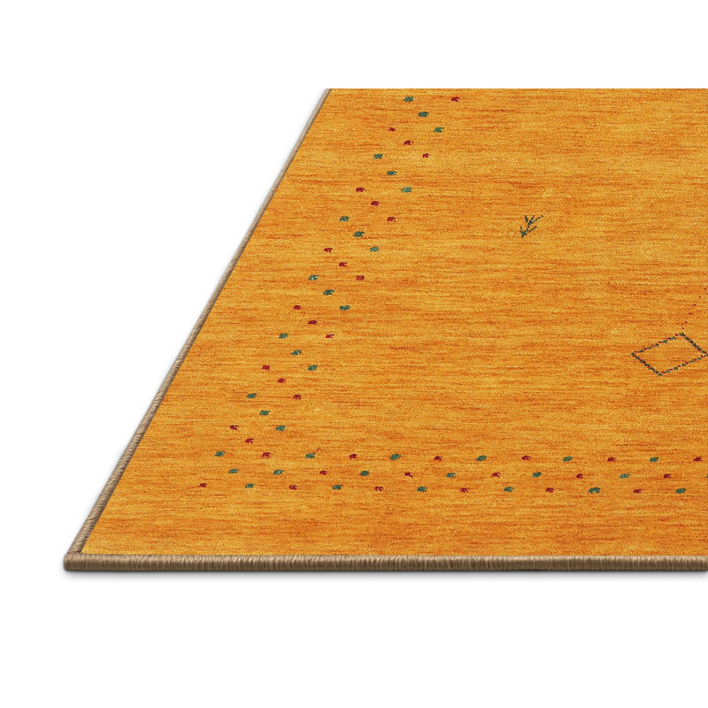Tapis abstrait orange, Rectangle 5 pi x 7 pi