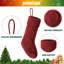 Paquet de 4 bas de Noël de Noël, ensemble de 4 bas de Noël tricotés pour cheminée, décorations de fêtes-1364327686