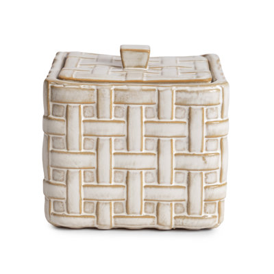 Cane Cotton Jar