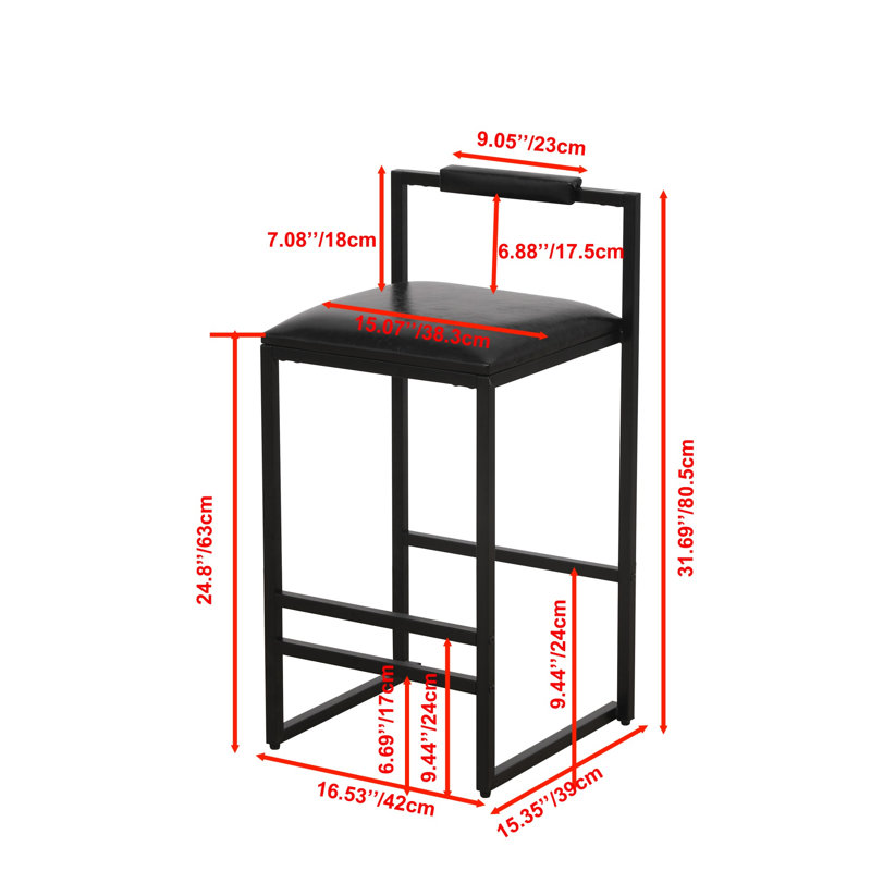 Tabourets de bar modernes, Noir