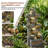  Modern 39.5" Tall Outdoor Water Fountain, Large 10-tier Cascading Bowls Waterfall Fountain With Led Lights, Stone Texture Floor-standing Resin Water Feature For Deck, Patio, Yard & Indoor