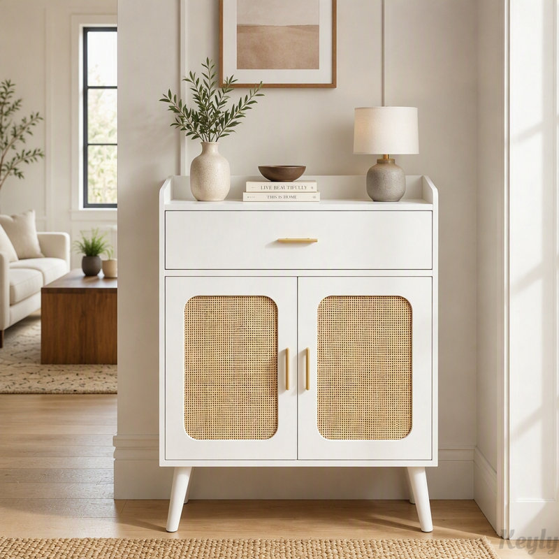 Buffet Farmhouse avec tiroir et portes, White