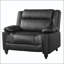 Fauteuil inclinable manuel surdimensionné avec porte-gobelets, dossier réglable et pieds tournés en bois-132468023
