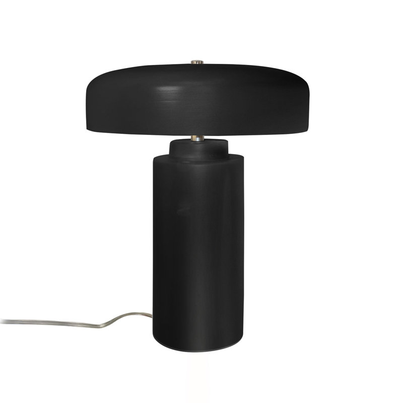 Hardacre Ceramic Table Lamp, Gloss Black/Matte White