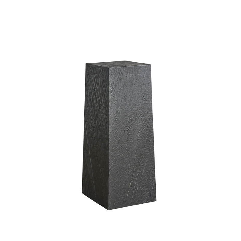 Modern Stone End Table, 30" H x 12" W x 12" D