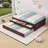 Platform Bed with Pull-Out Trundle, Integrated Power Strip, and Dual Storage Drawers-1231916717-1231916712