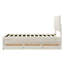 Lit plateforme tapissier en lin avec lit gigogne et 3 tiroirs-1156921810-1156921808