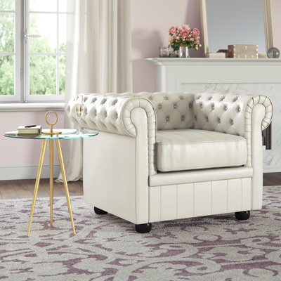 Impriano Faux Leather Chesterfield Chair