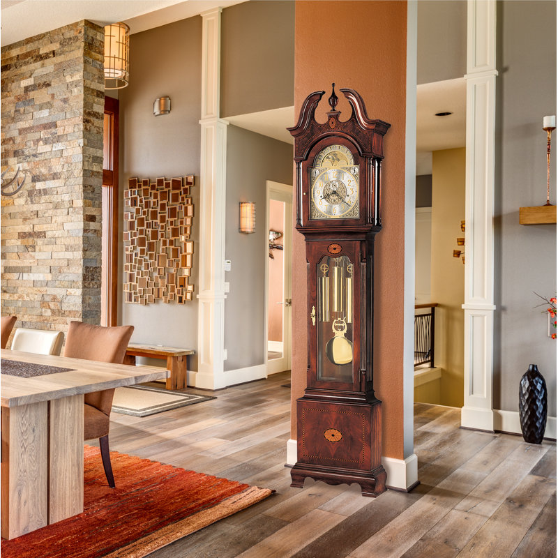 221.6cm Solid + Manufactured Wood Grandfather Clock
