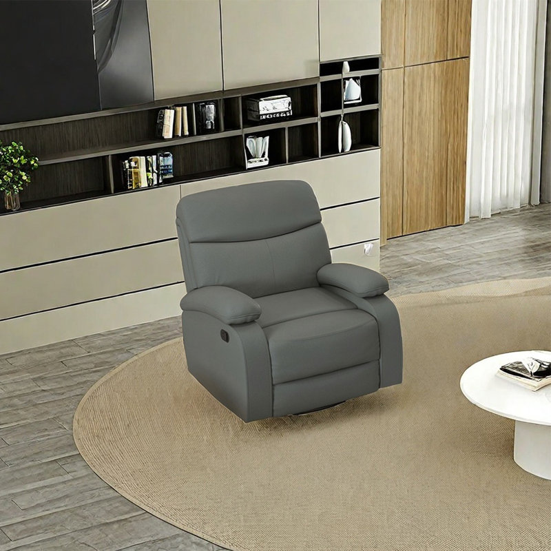 Fauteuil inclinable Sejal, Similicuir gris pâle