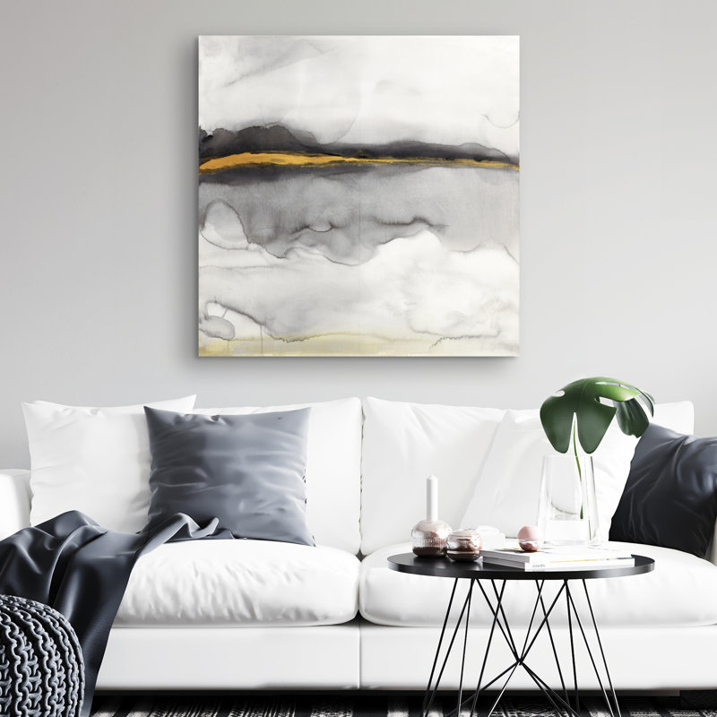 stripe abstract - 32"x32" art on canvas