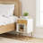 Table With Storage Drawer And Open Shelf,Side End Table For Bedroom,Living Room,Office White